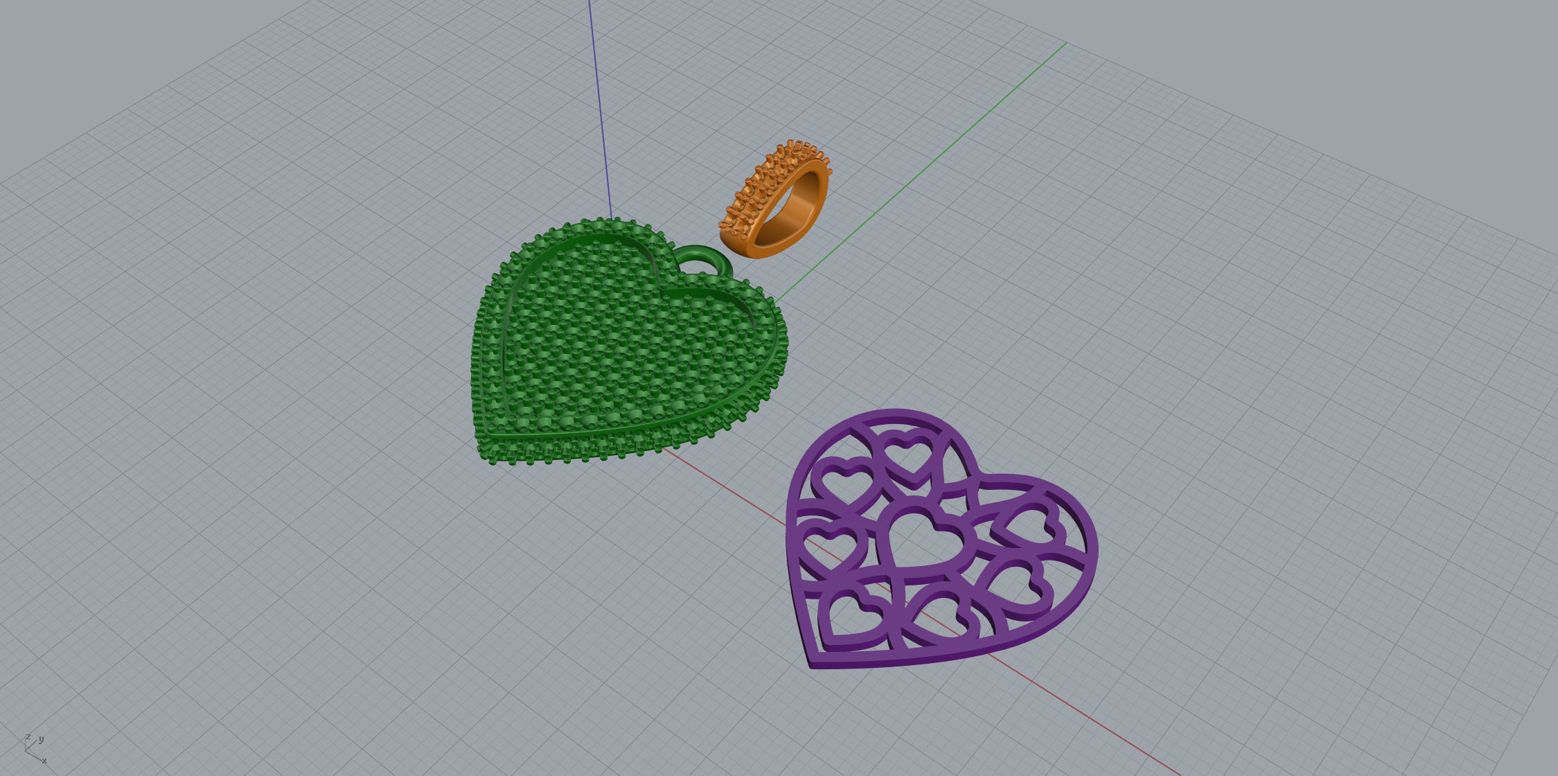 Heart Pendant Medium  Size  3D print model_10