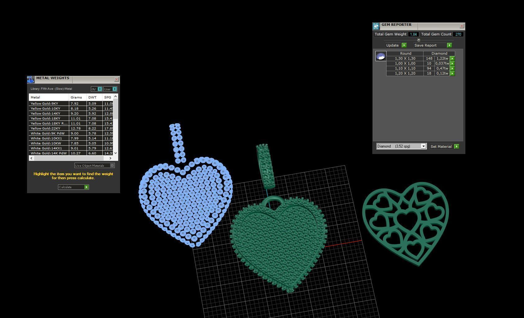 Heart Pendant Medium  Size  3D print model_4