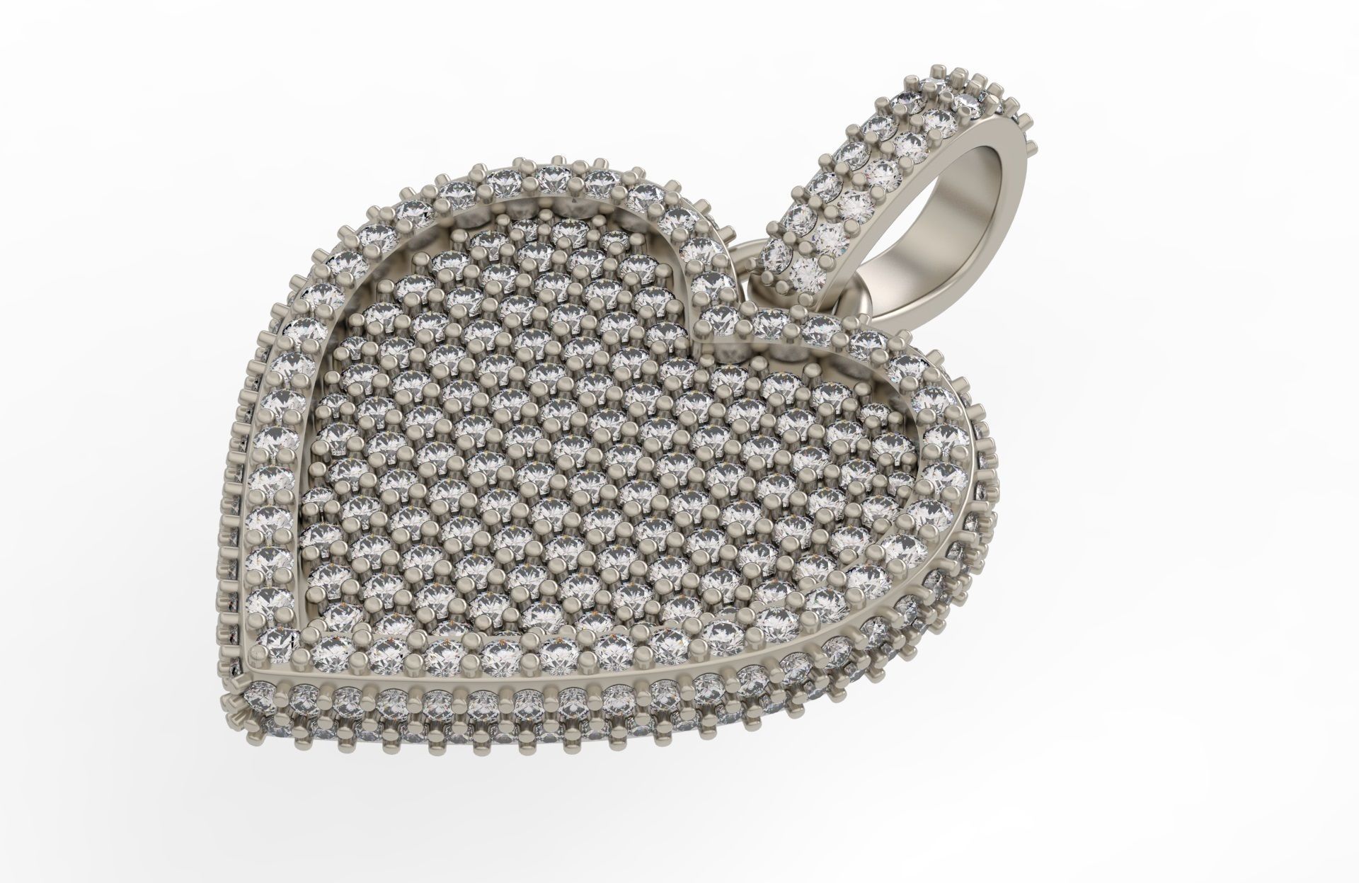 Heart Pendant Medium  Size  3D print model_2