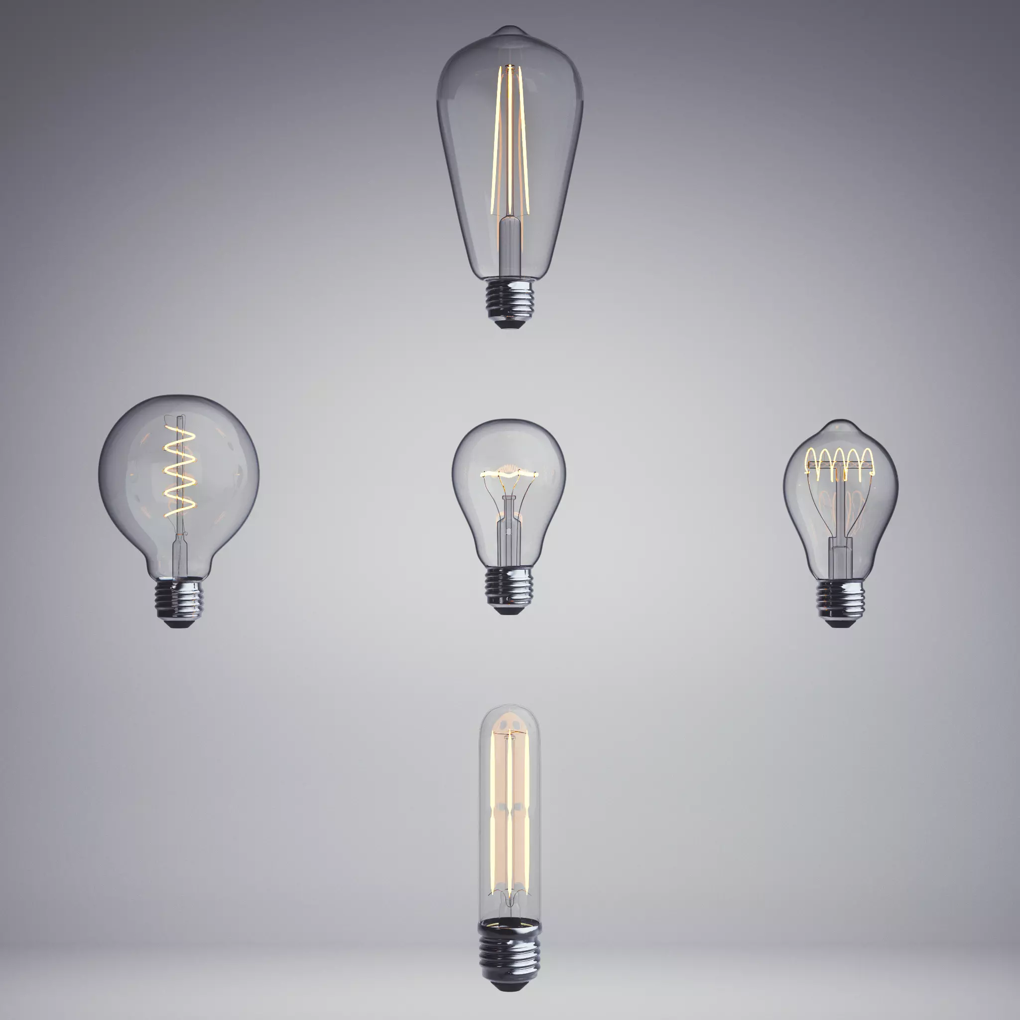 Lights Bulbs 3D Model Collection_0