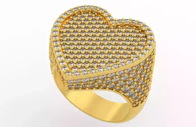 Heart Ring Full stones 