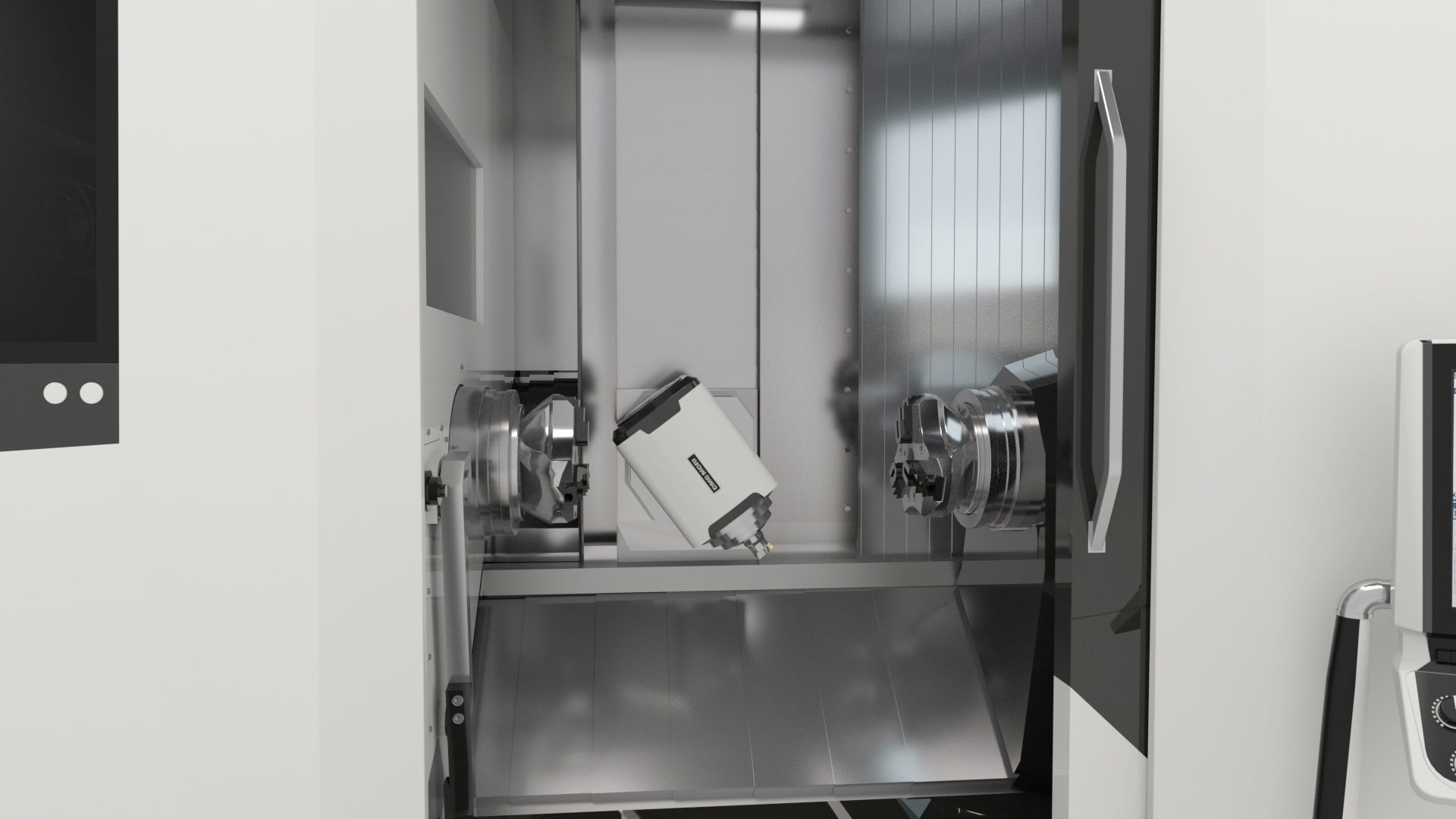 Milling Machine Universal Turning 3D model_20