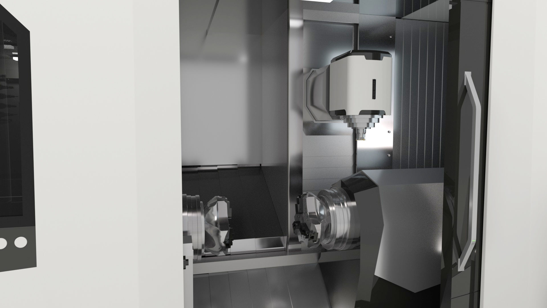 Milling Machine Universal Turning 3D model_40