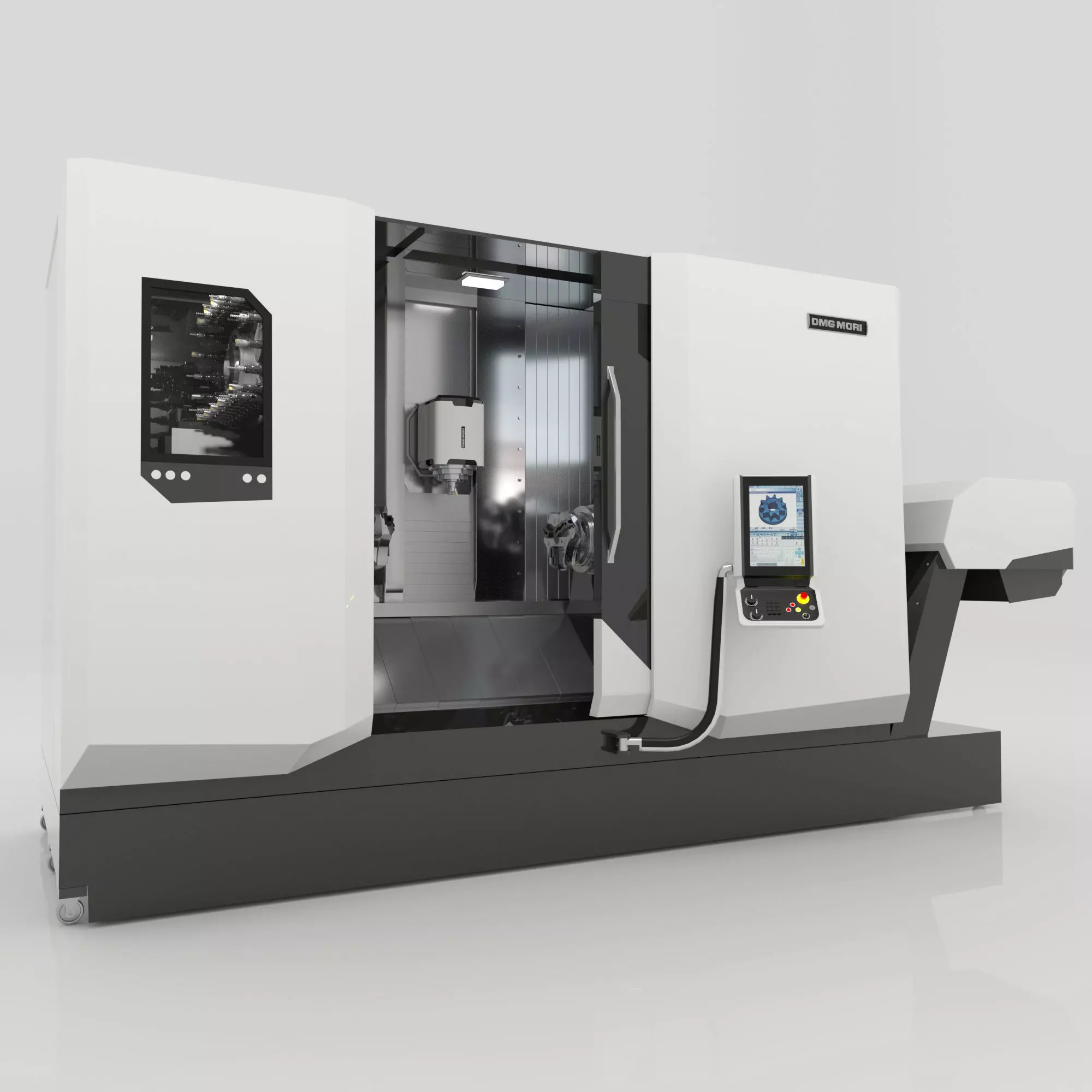 Milling Machine Universal Turning 3D model_0