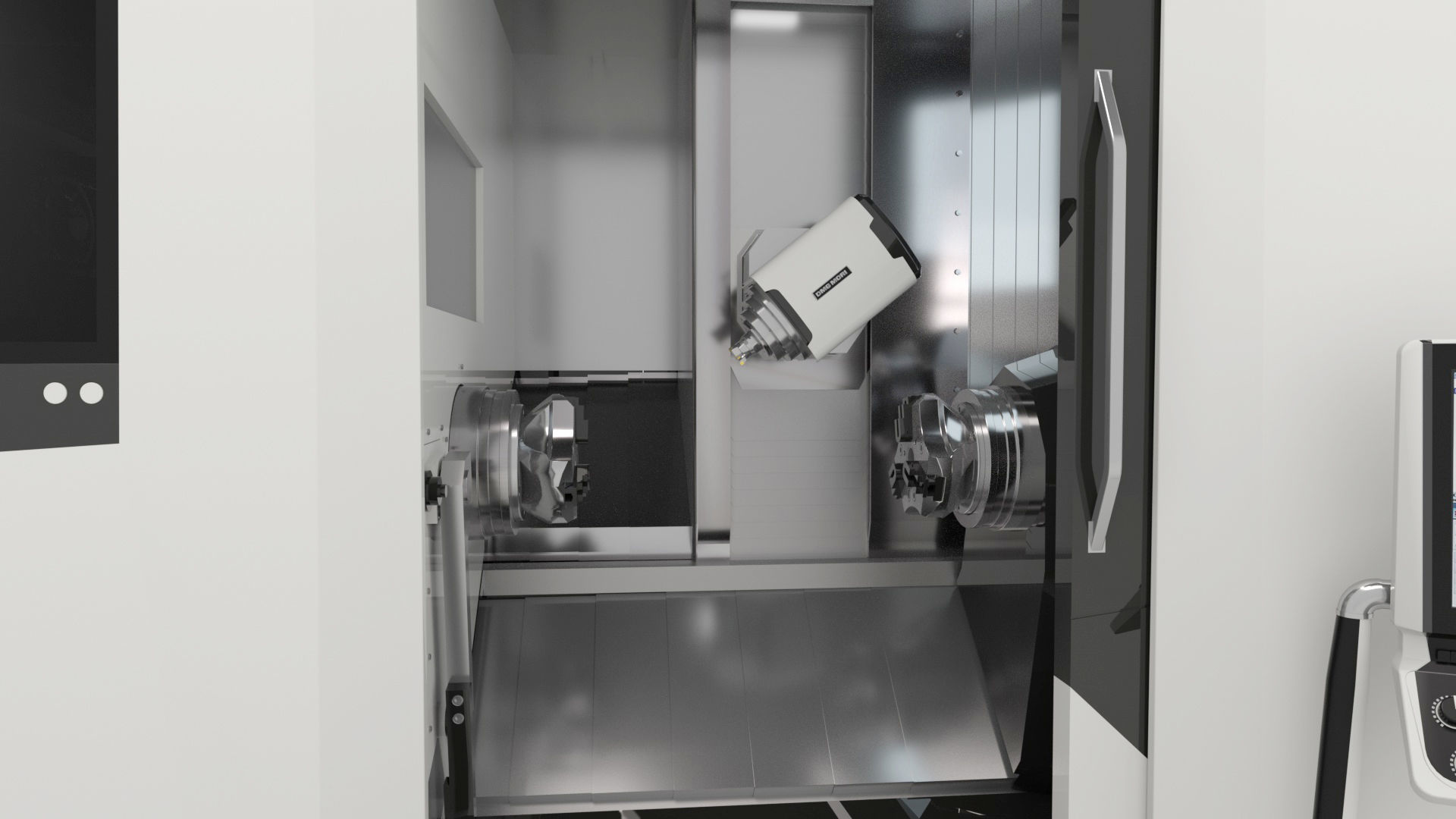 Milling Machine Universal Turning 3D model_31