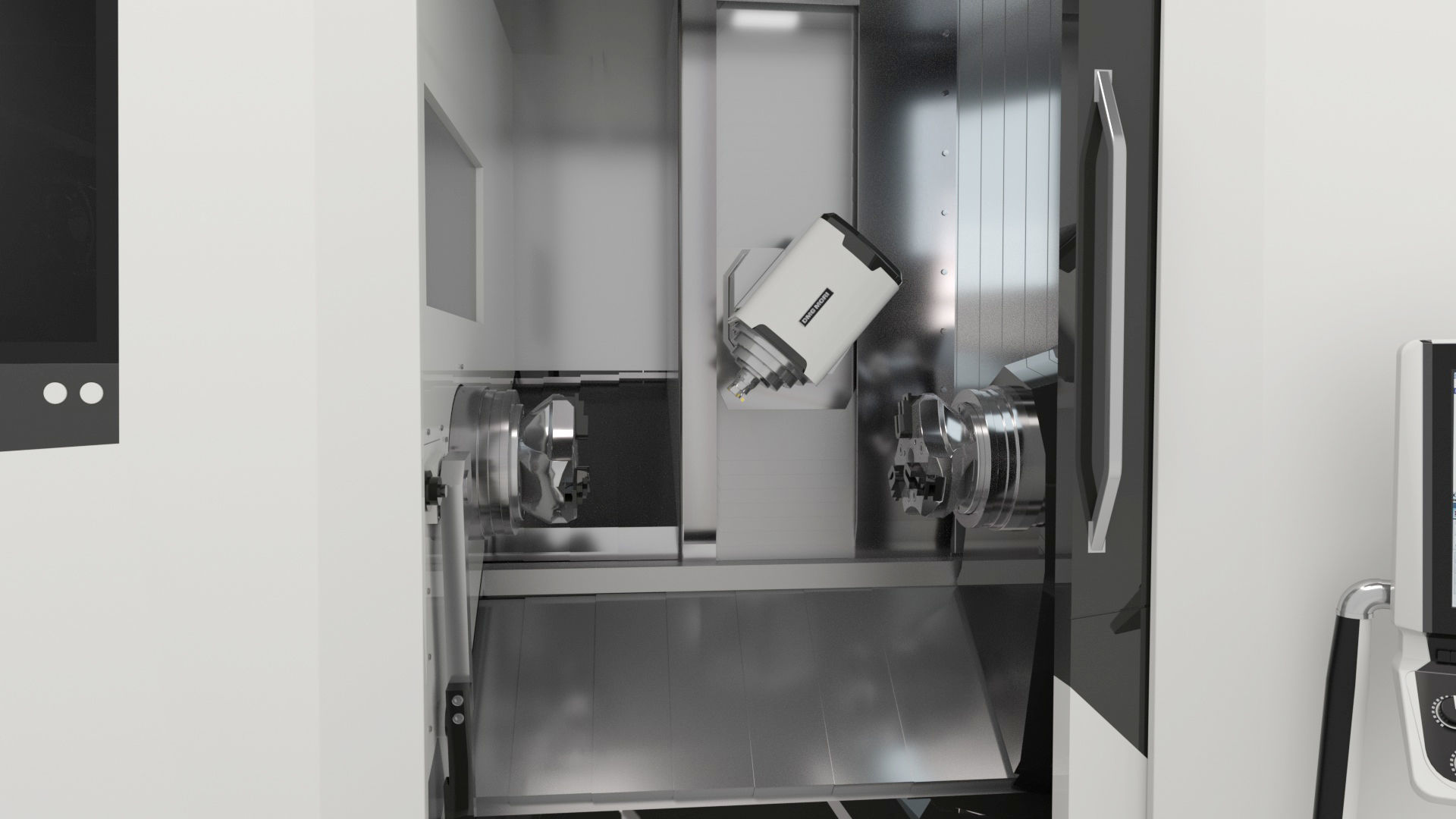 Milling Machine Universal Turning 3D model_30