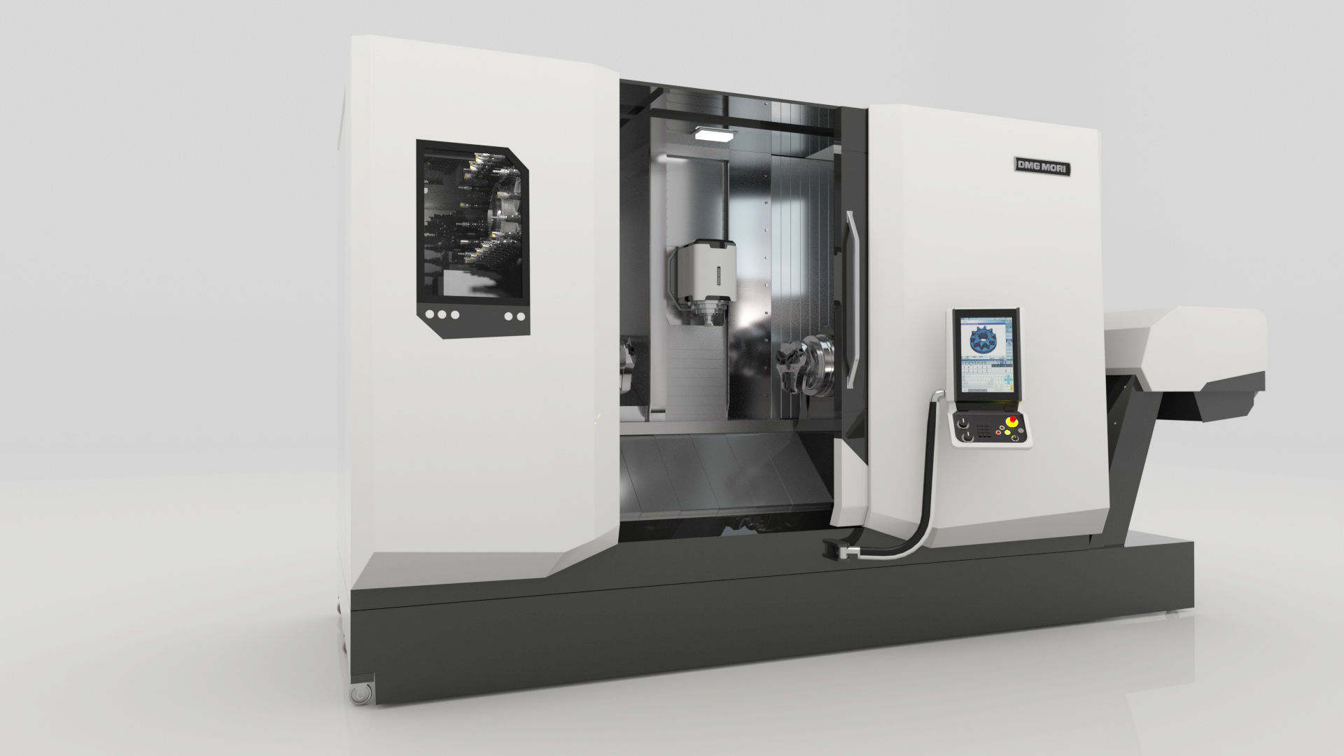 Milling Machine Universal Turning 3D model_7