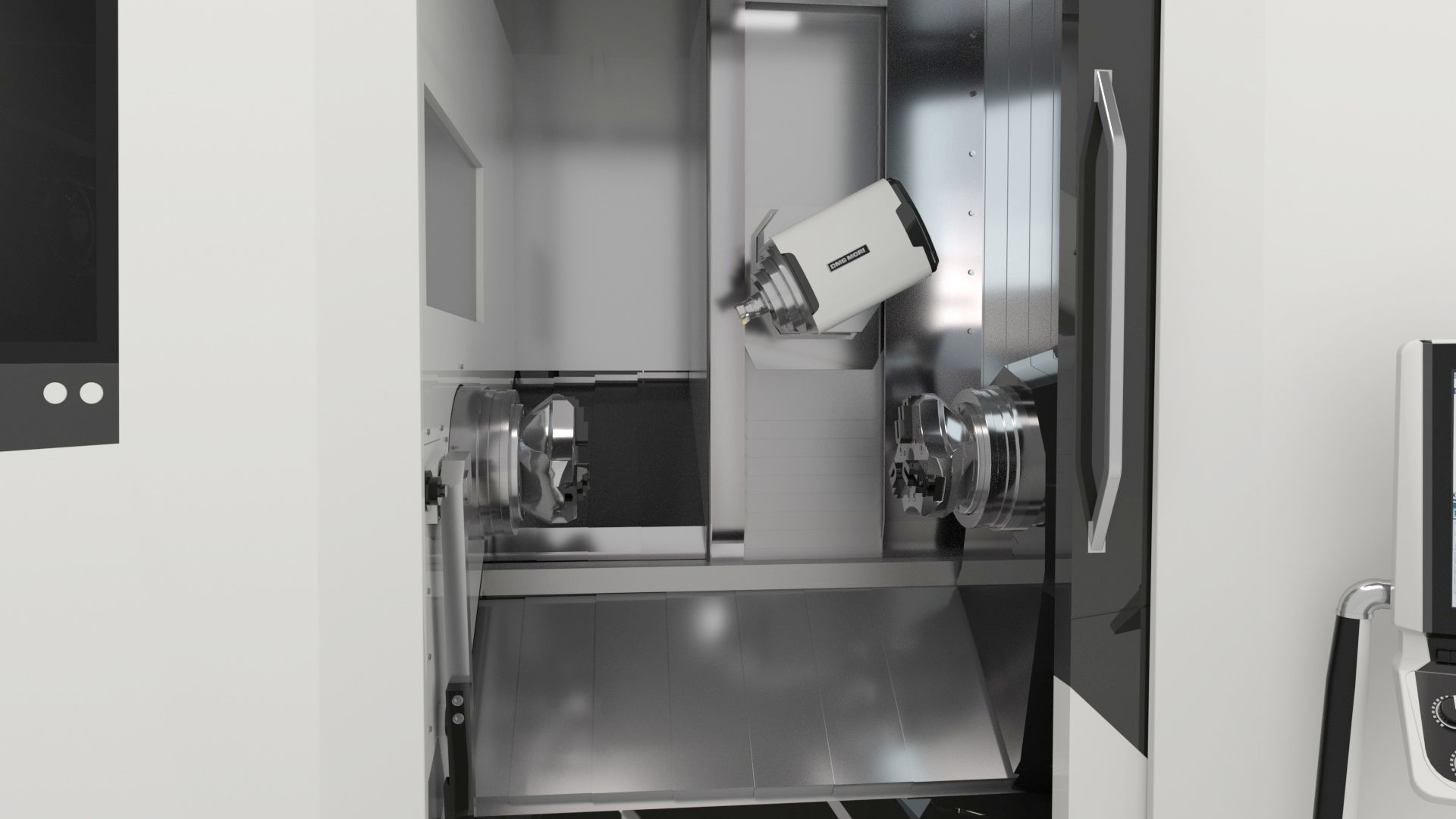 Milling Machine Universal Turning 3D model_32