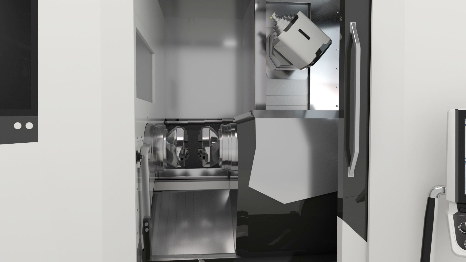 Milling Machine Universal Turning 3D model_38