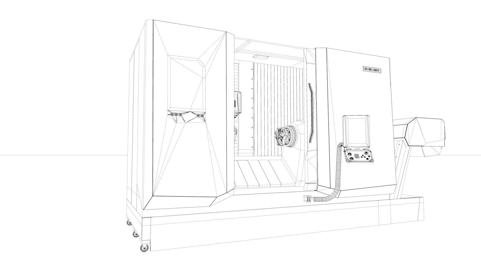 Milling Machine Universal Turning 3D model_54
