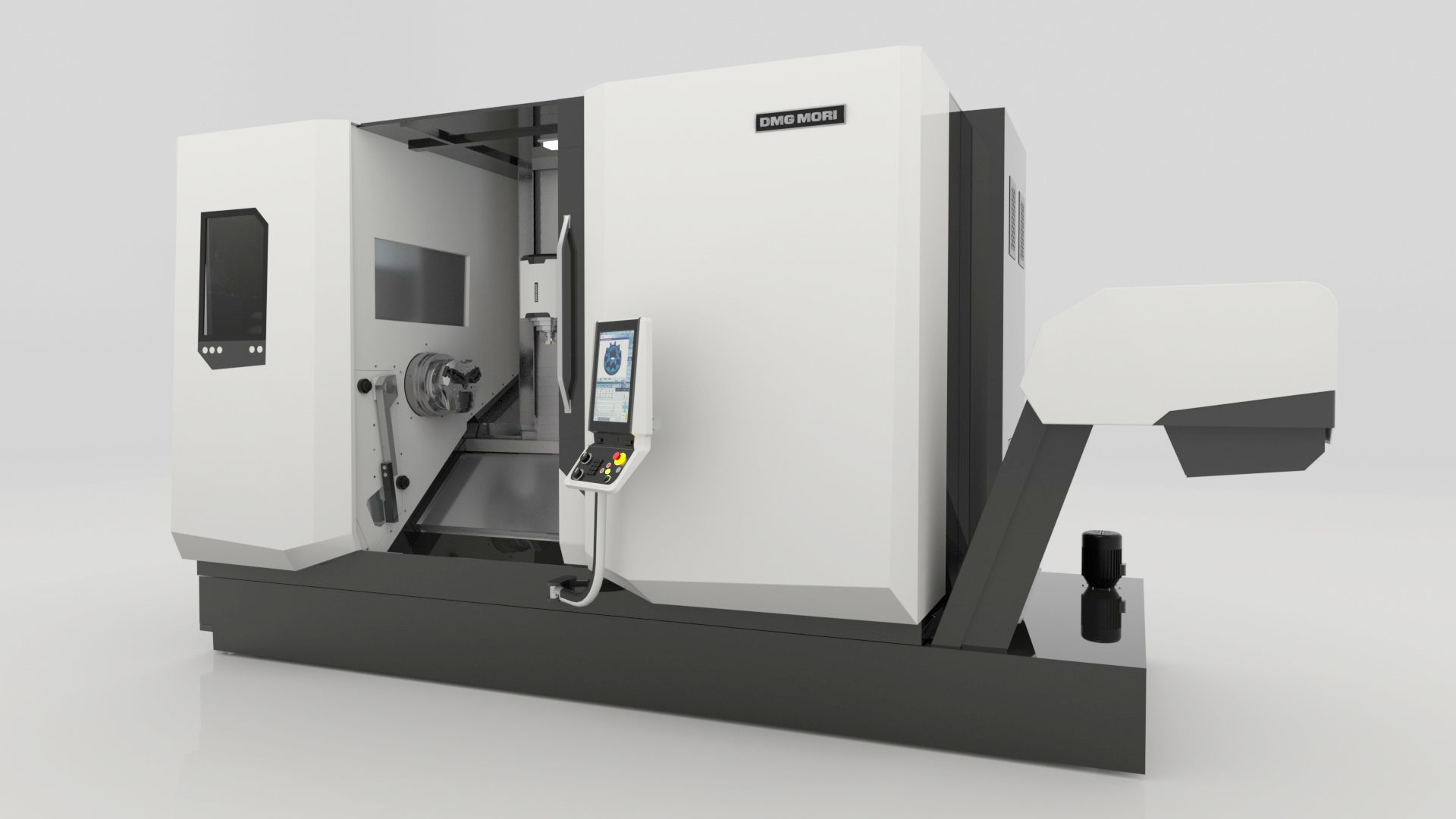 Milling Machine Universal Turning 3D model_3