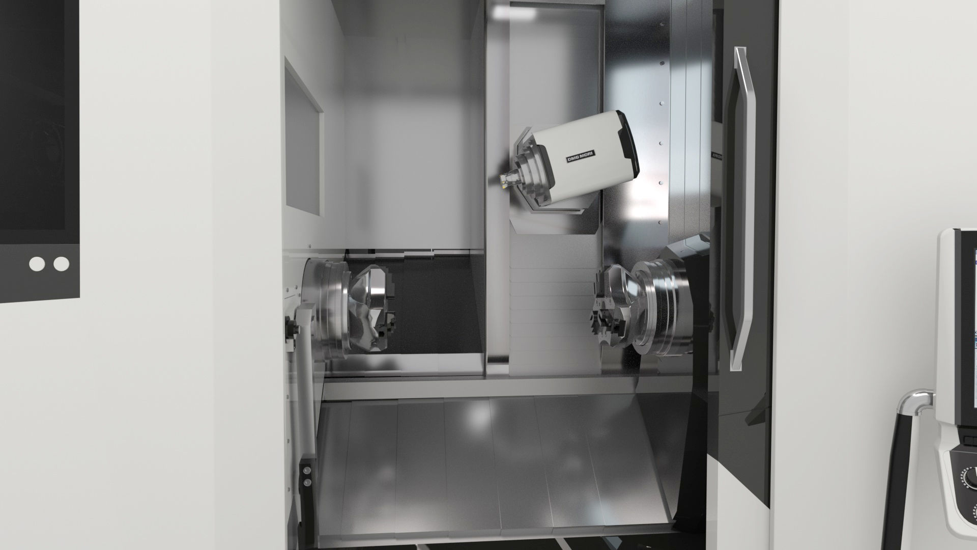 Milling Machine Universal Turning 3D model_33