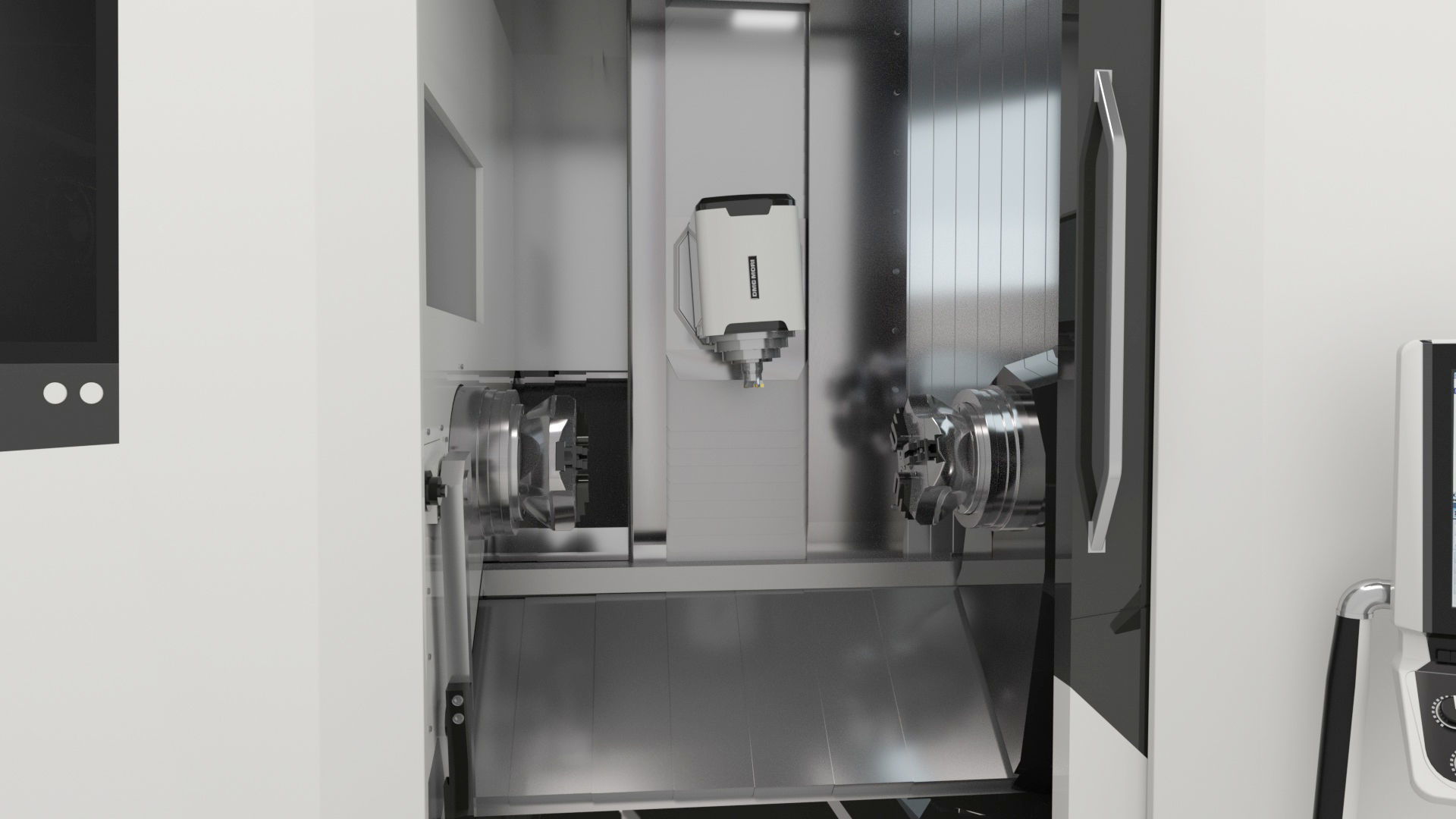 Milling Machine Universal Turning 3D model_9