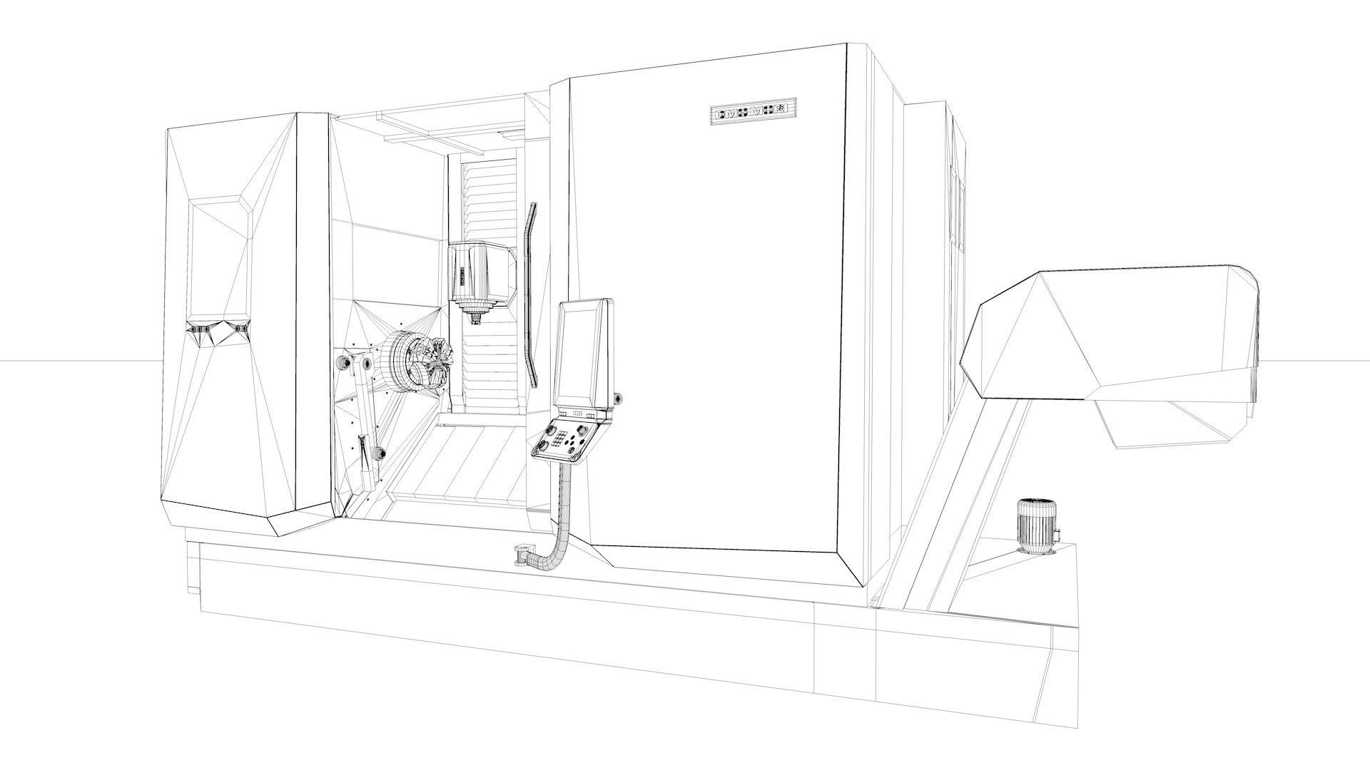 Milling Machine Universal Turning 3D model_55