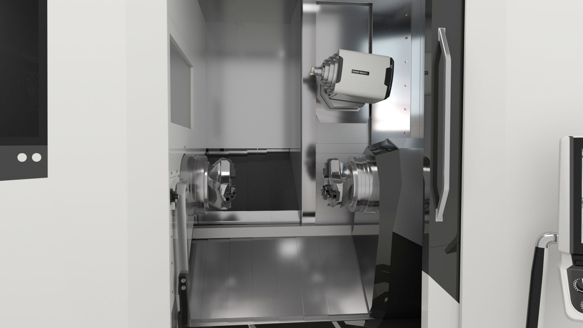 Milling Machine Universal Turning 3D model_35