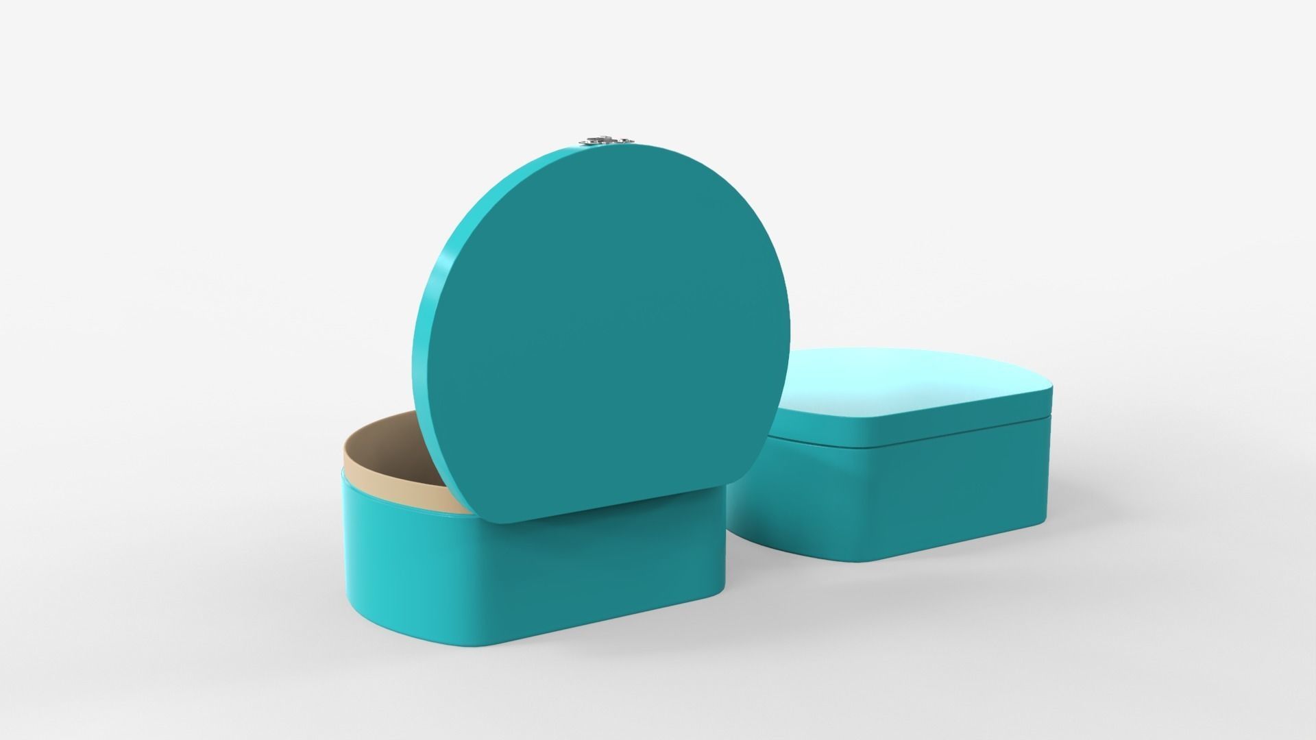 Children Round Cardboard Suitcase 3D model_8