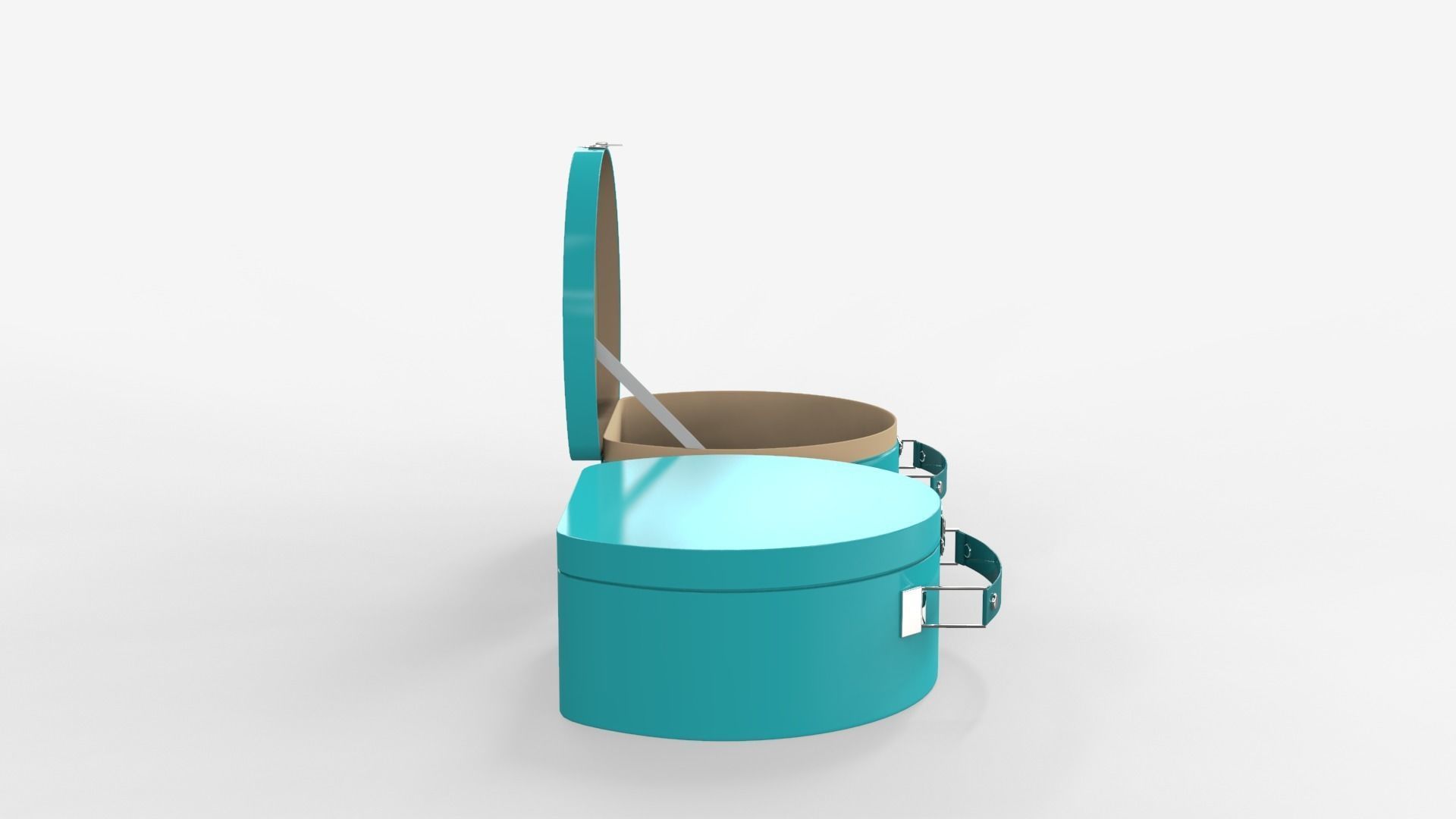 Children Round Cardboard Suitcase 3D model_10