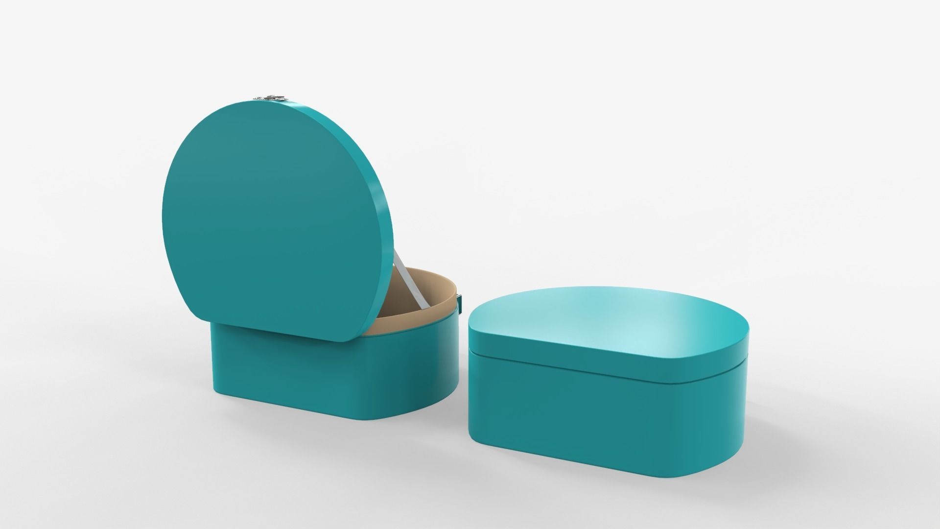 Children Round Cardboard Suitcase 3D model_9