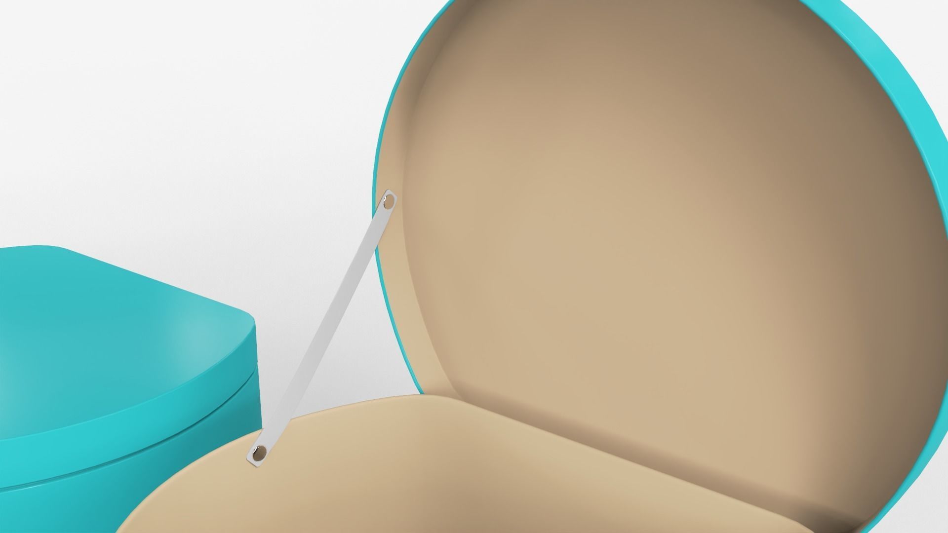 Children Round Cardboard Suitcase 3D model_3