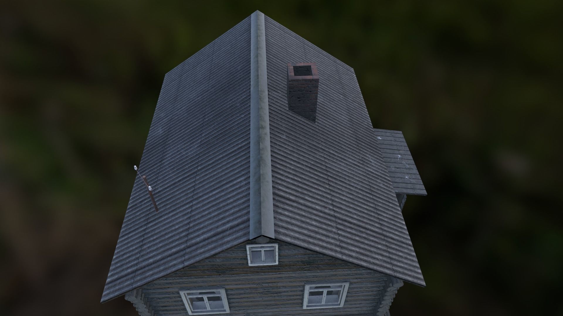 Wood House LowPoly Low-poly 3D model_5