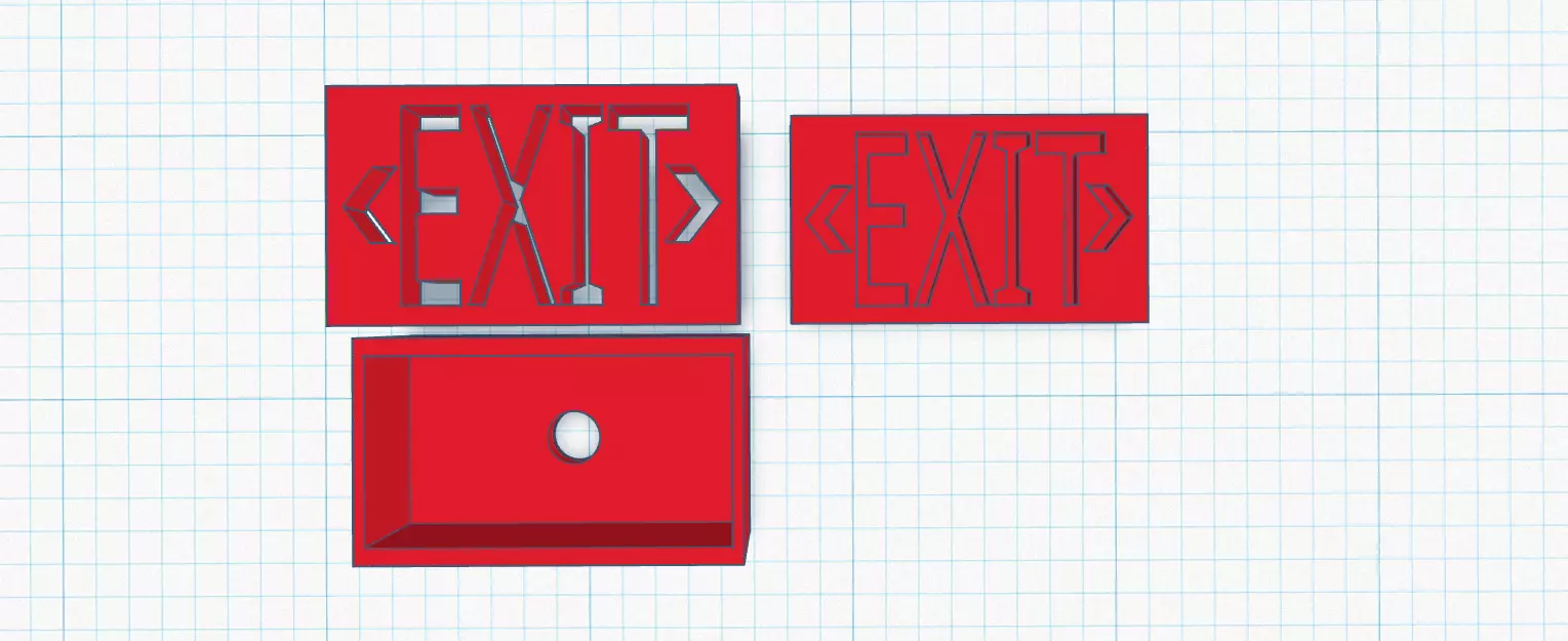 One 12 Scale Exit Sign for Dioramas 3D print model