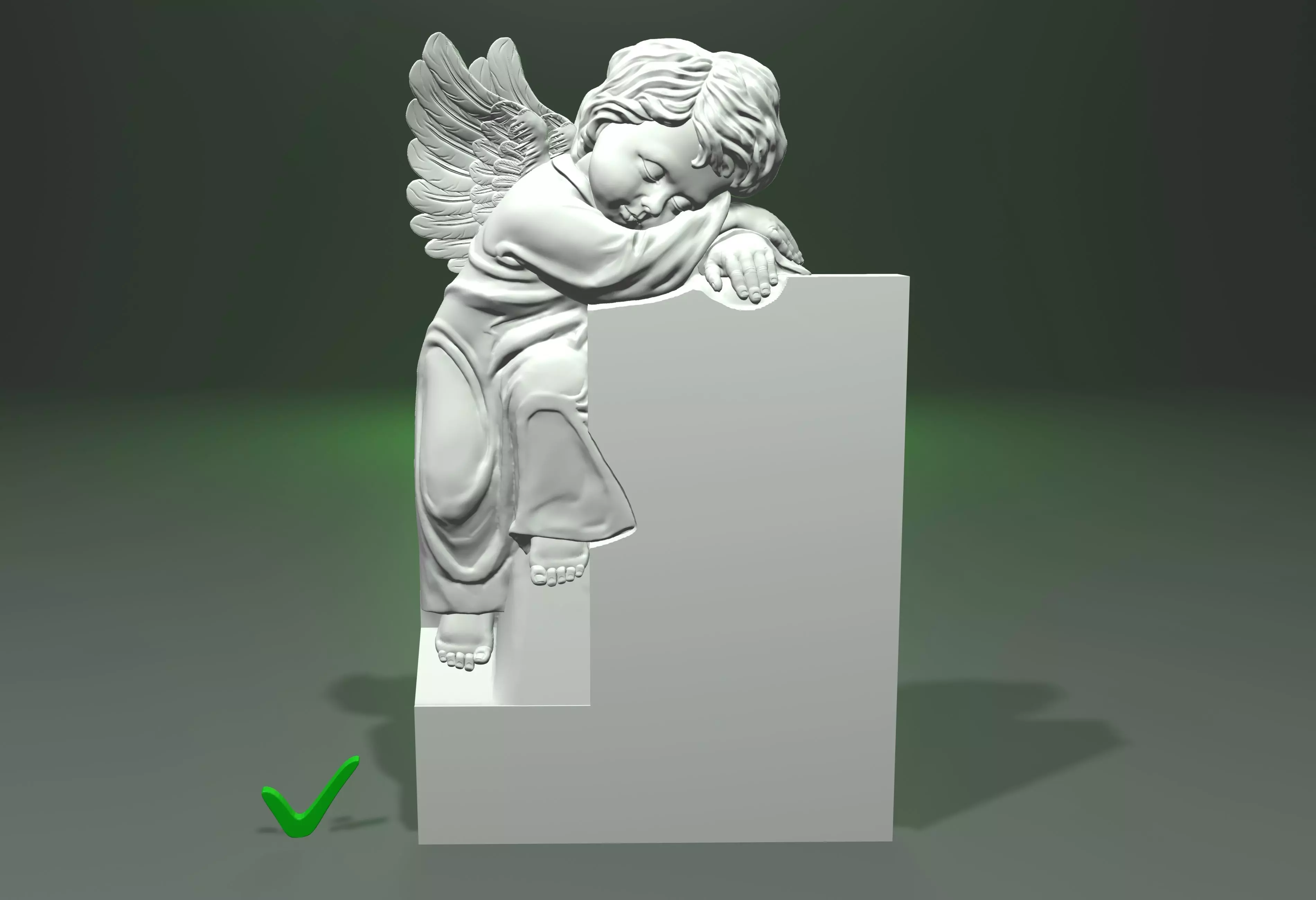 Baby angel for CNC or 3D print 3D print model