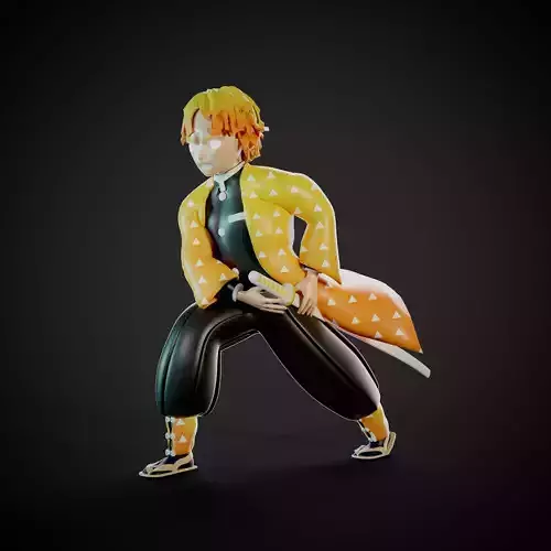 Zenitsu anime character 3D print model