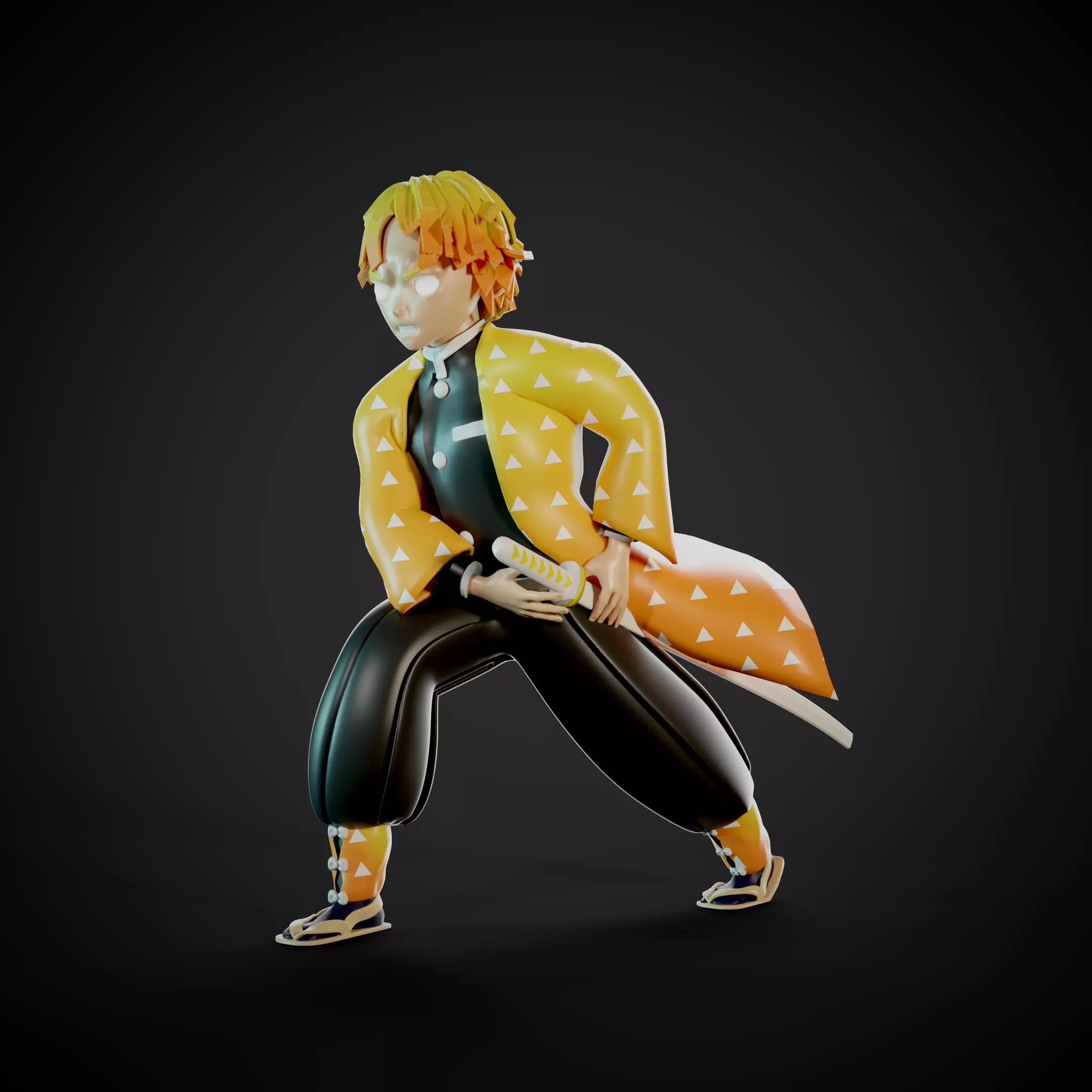 Zenitsu anime character 3D print model