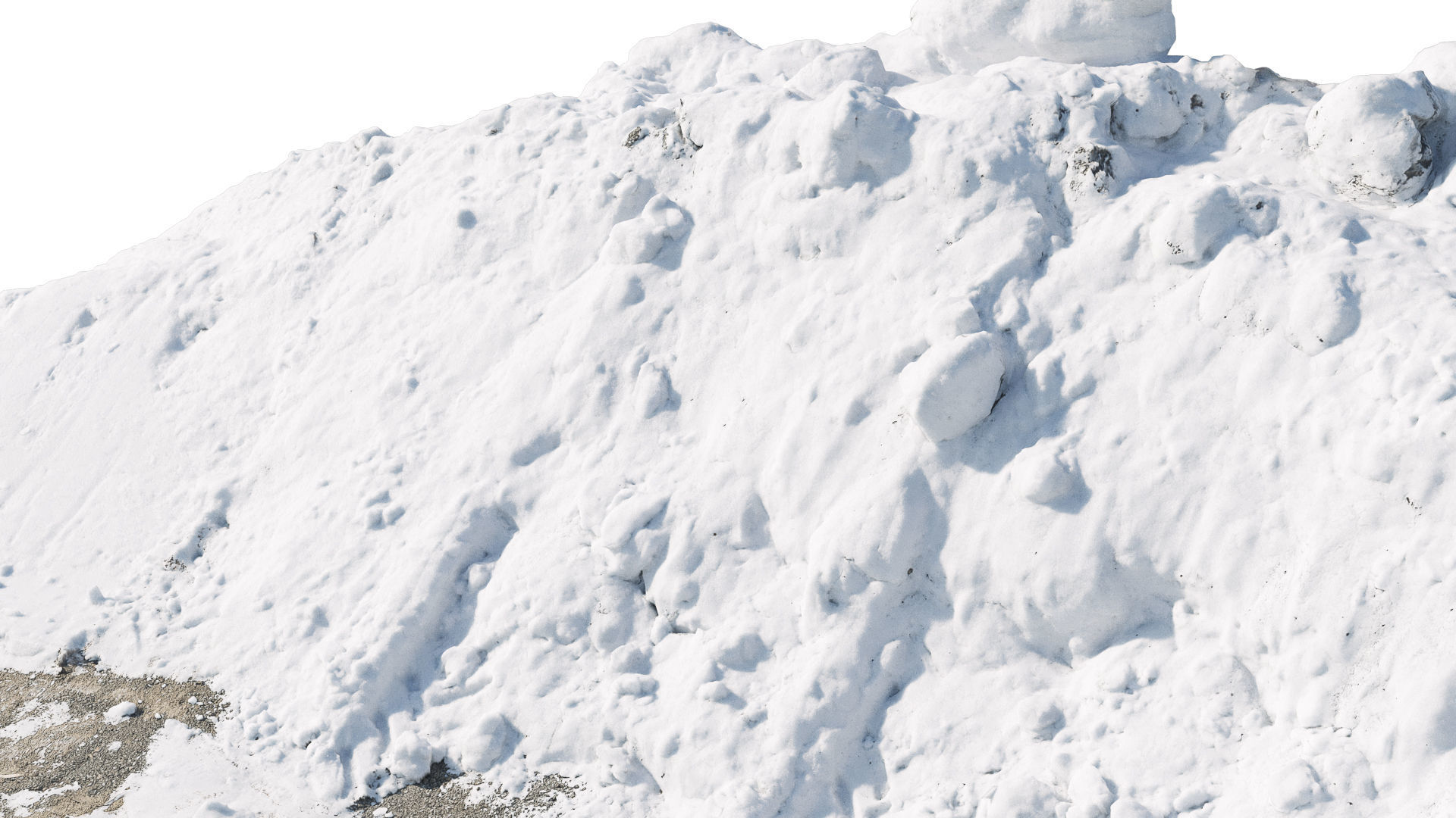 Snow wall Mountain 3D model_7