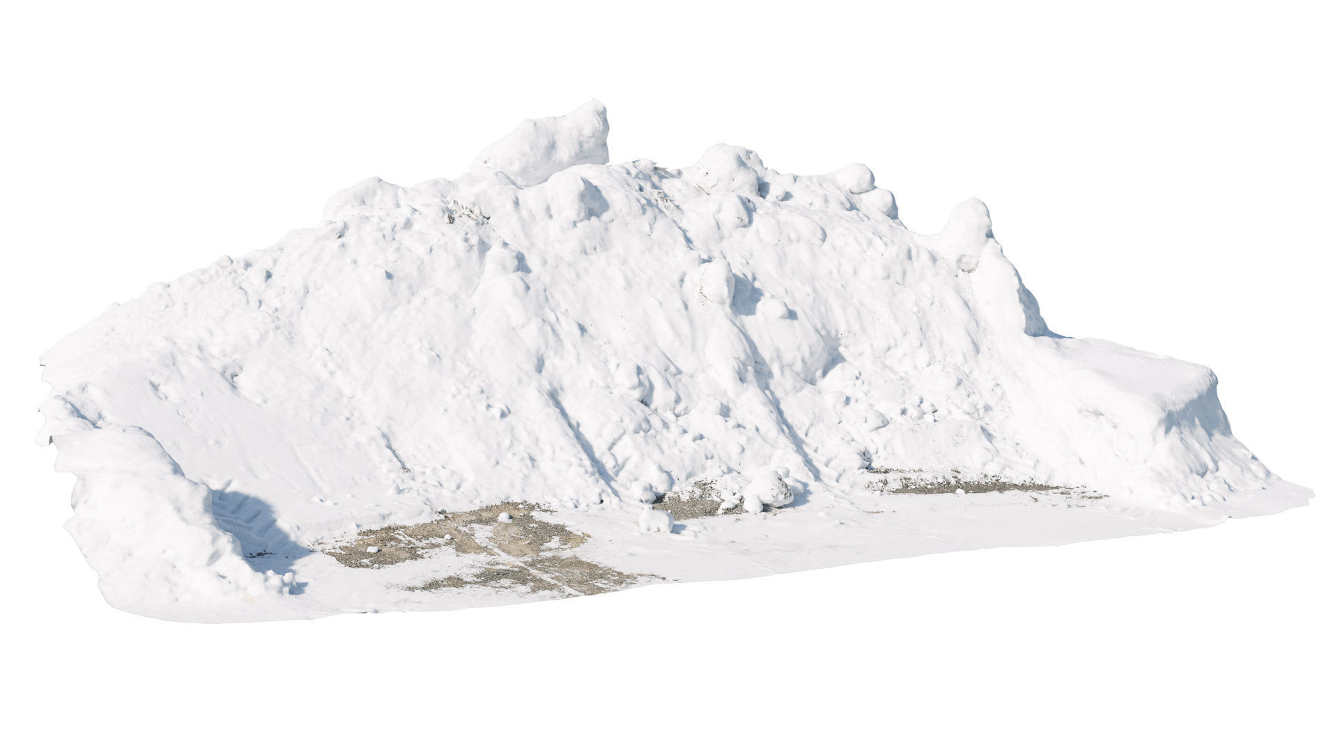 Snow wall Mountain 3D model_2