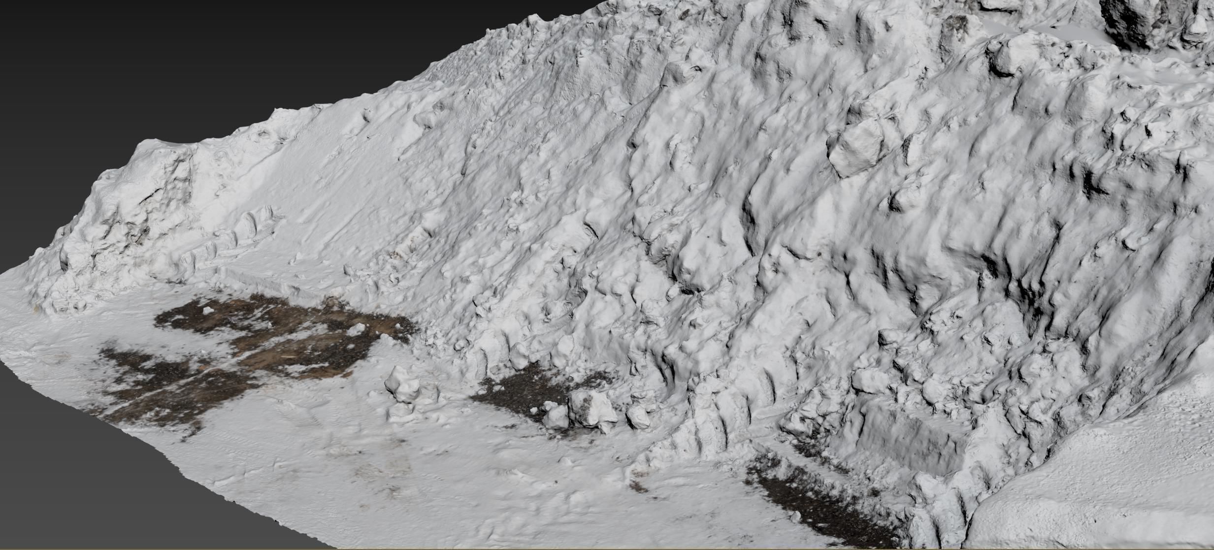 Snow wall Mountain 3D model_12