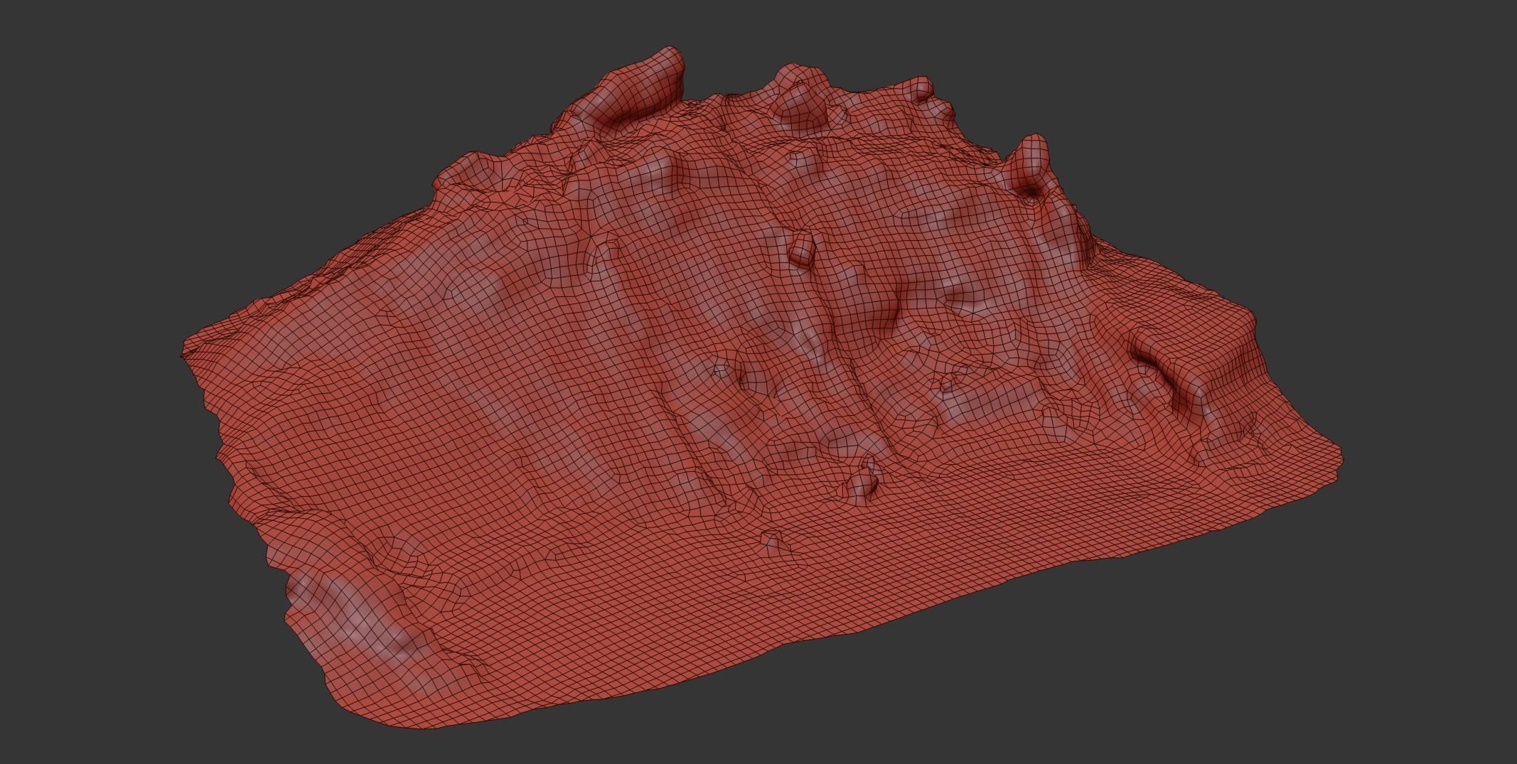 Snow wall Mountain 3D model_11