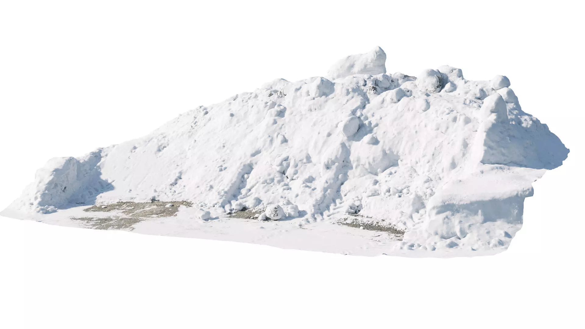 Snow wall Mountain 3D model_0