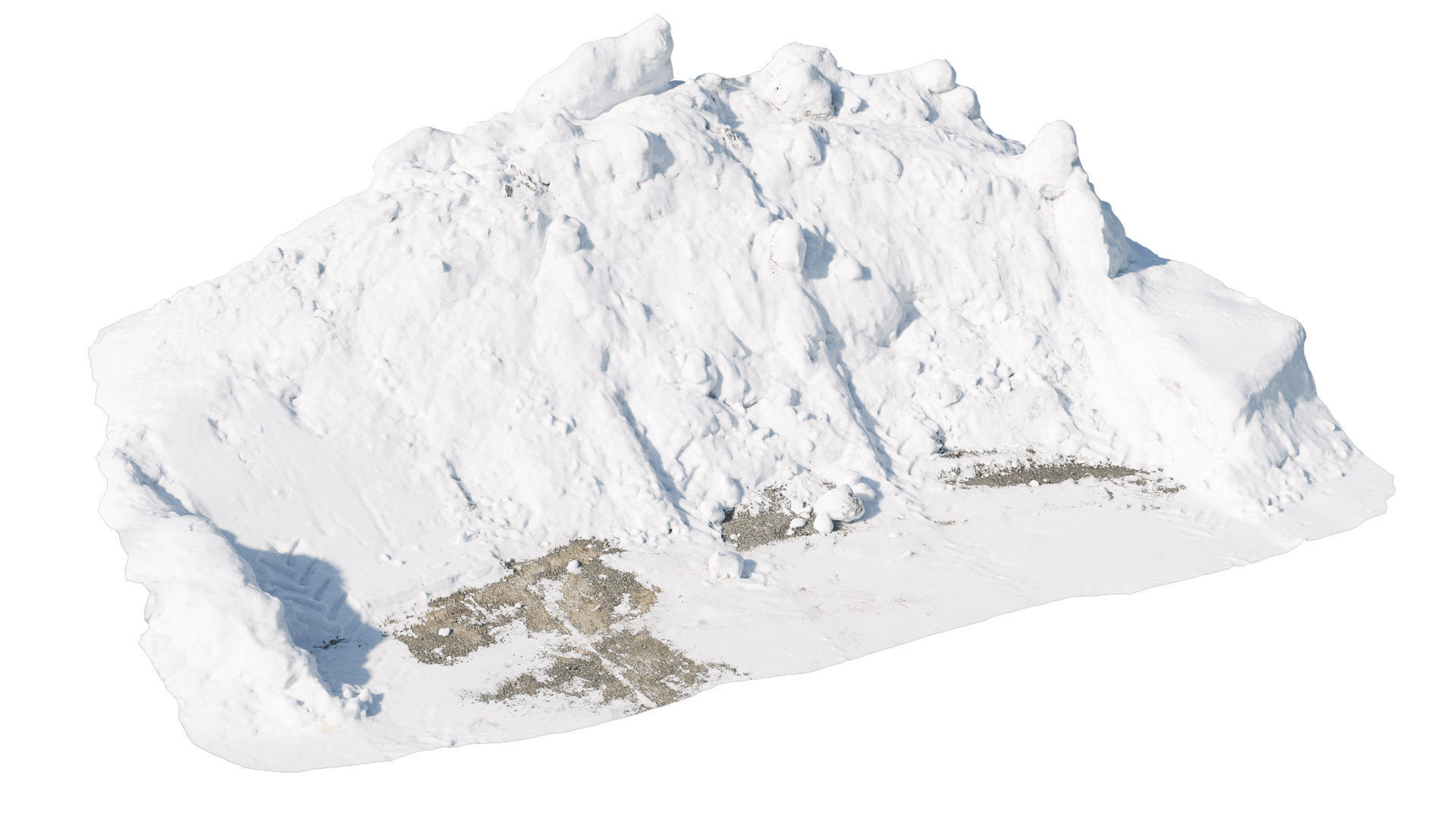 Snow wall Mountain 3D model_3