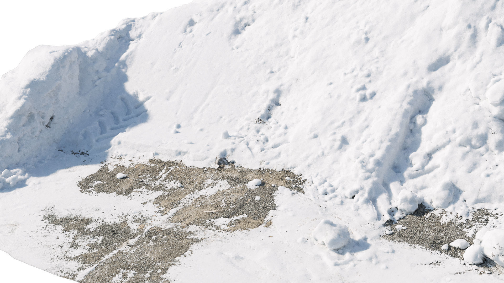 Snow wall Mountain 3D model_8