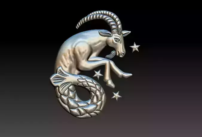 Capricorn Relief 3D print model