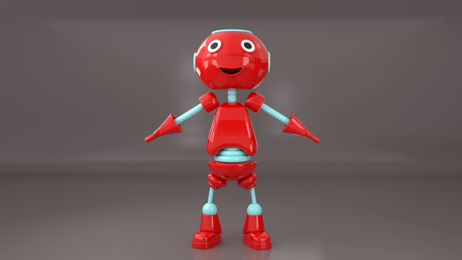Cute Mini Robot Low-poly 3D model_1