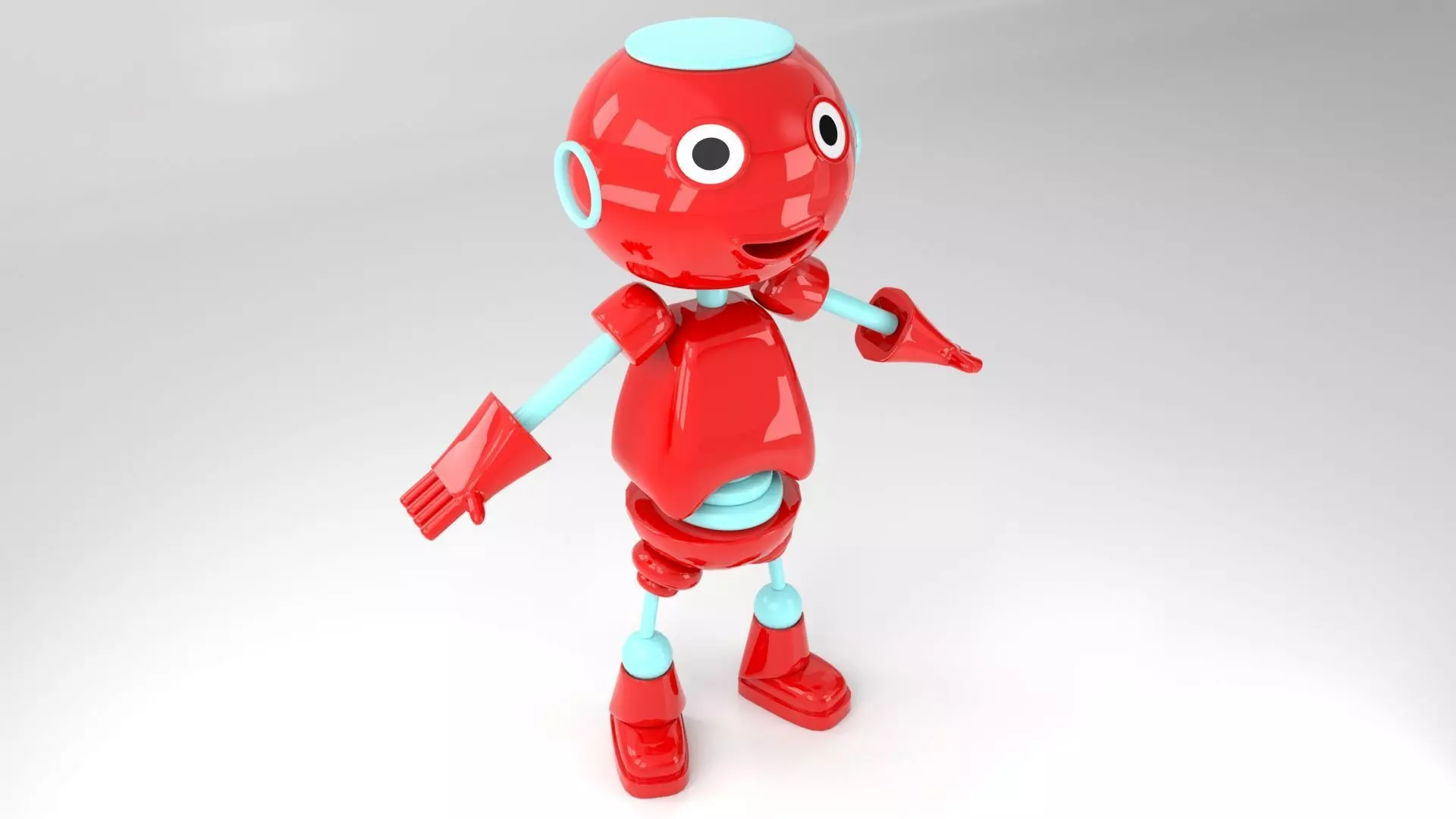 Cute Mini Robot Low-poly 3D model_0