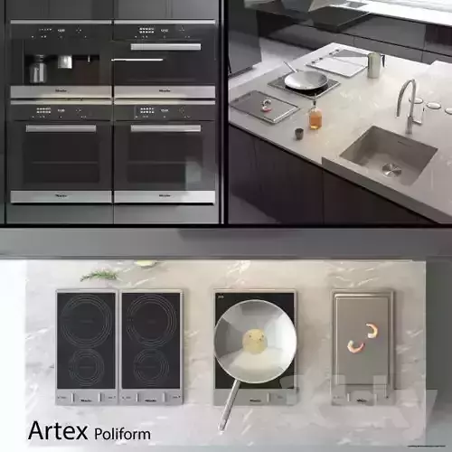 Kitchen Poliform Varenna 3D model
