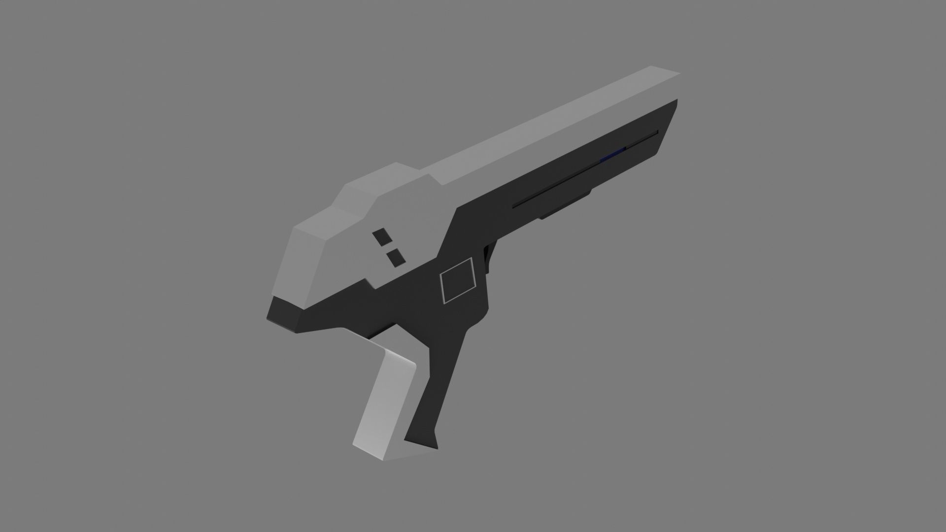 Sci-Fi Pistol Low-poly 3D model_1