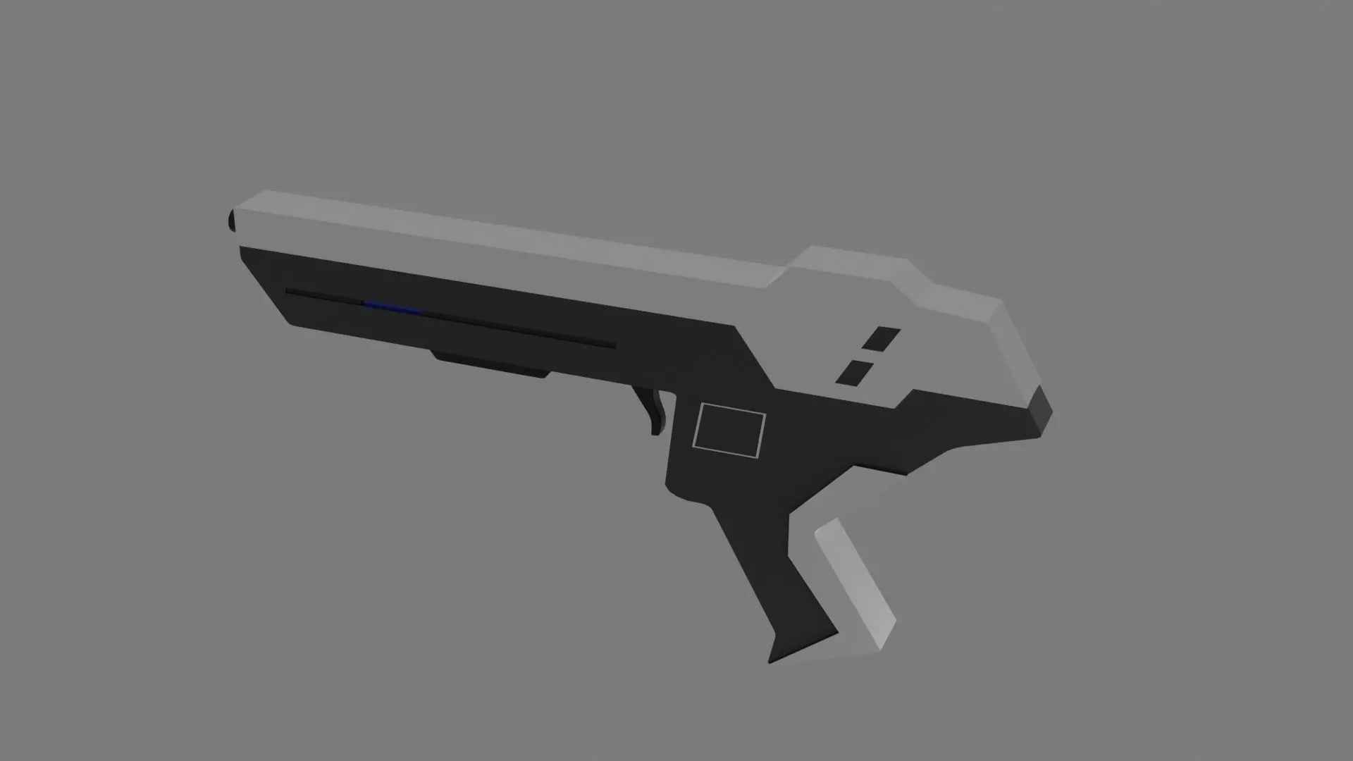 Sci-Fi Pistol Low-poly 3D model_0