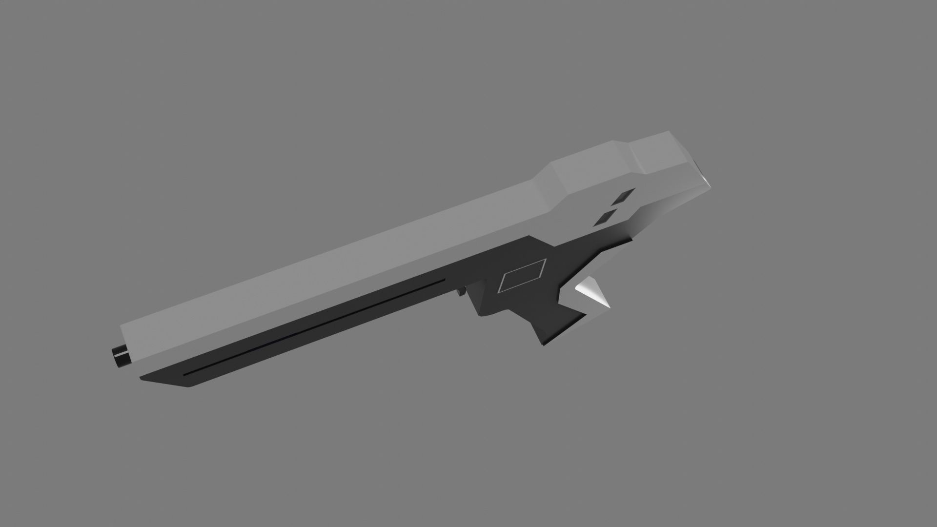 Sci-Fi Pistol Low-poly 3D model_2