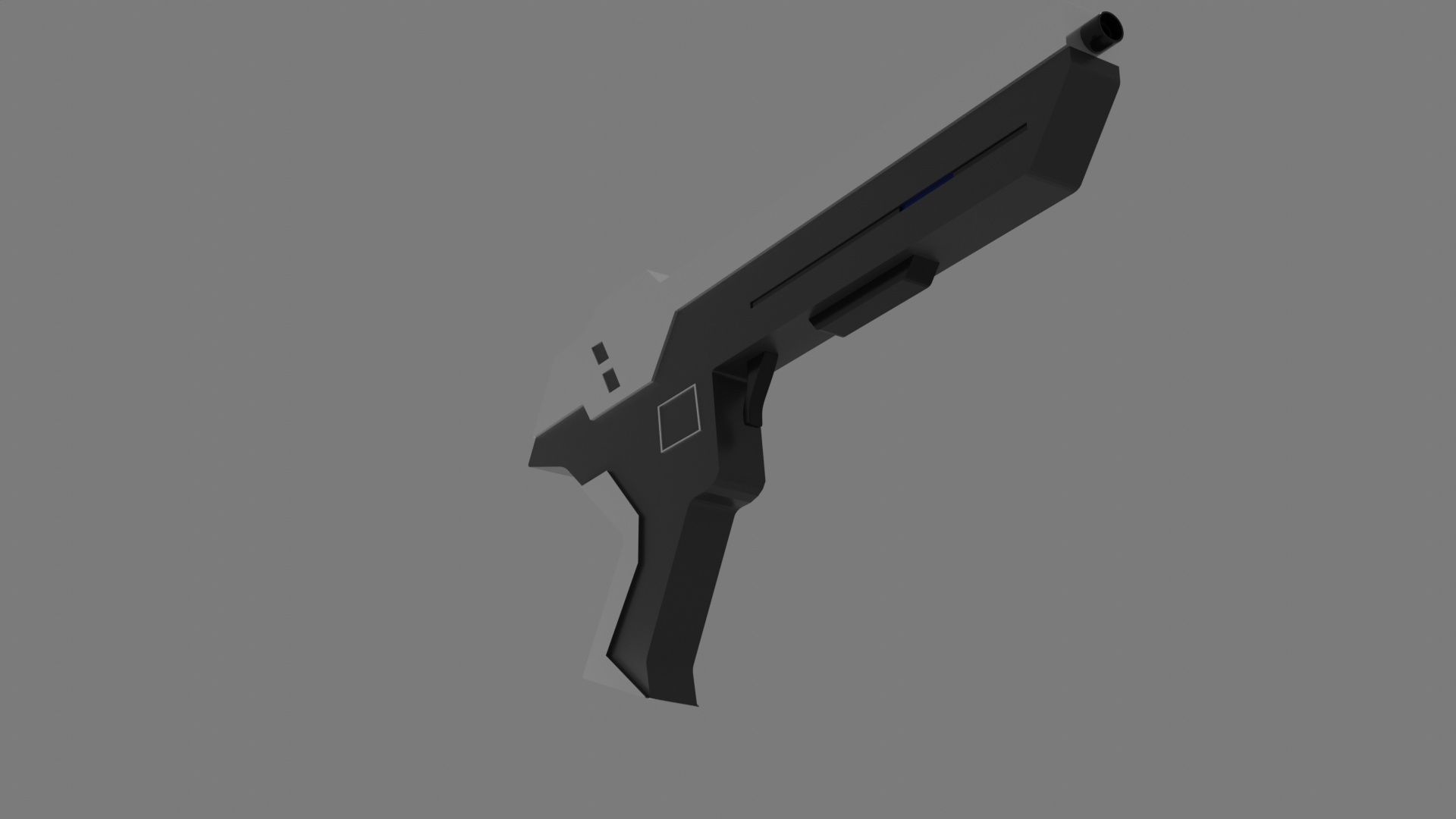 Sci-Fi Pistol Low-poly 3D model_3