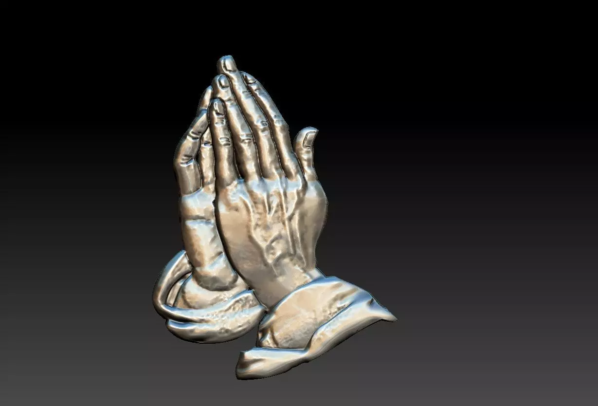 Praying Hands Mao Rezando Relief 3D print model