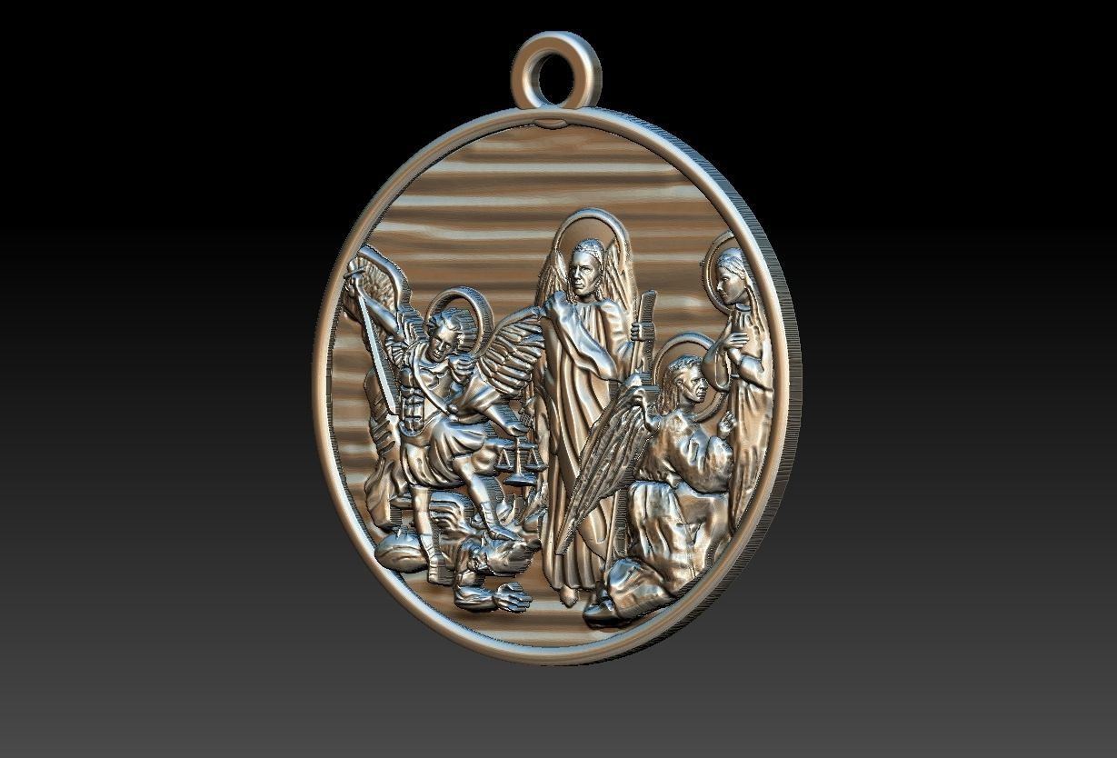 Three Archangels Arcanjos Michael Gabriel Raphael 3D print model_1