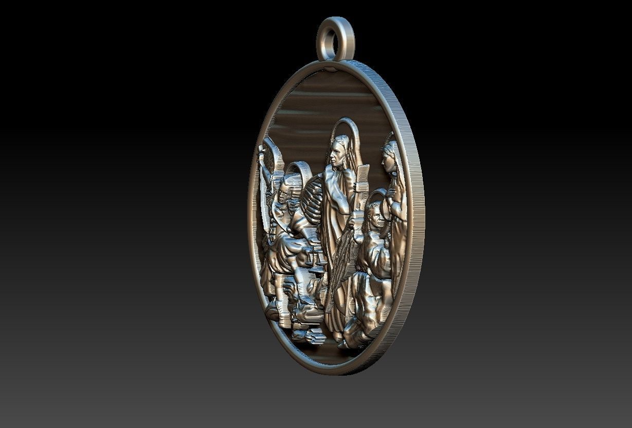 Three Archangels Arcanjos Michael Gabriel Raphael 3D print model_2