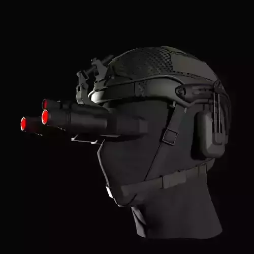 Soldier Helmet Game Ready Low-poly 3D model