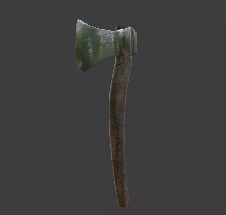 Medieval Axe 3D model_0