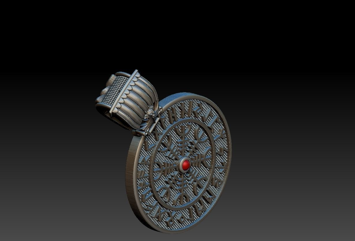 Vegvisir Viking Compass Bussola 3D print model_11