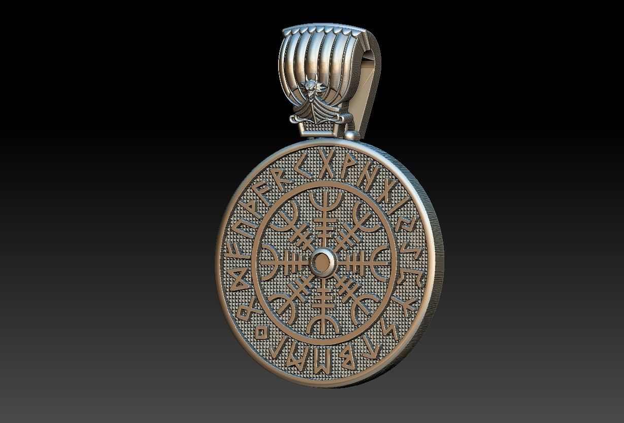 Vegvisir Viking Compass Bussola 3D print model_1
